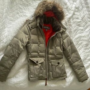 Eddie Bauer Beige Down Jacket